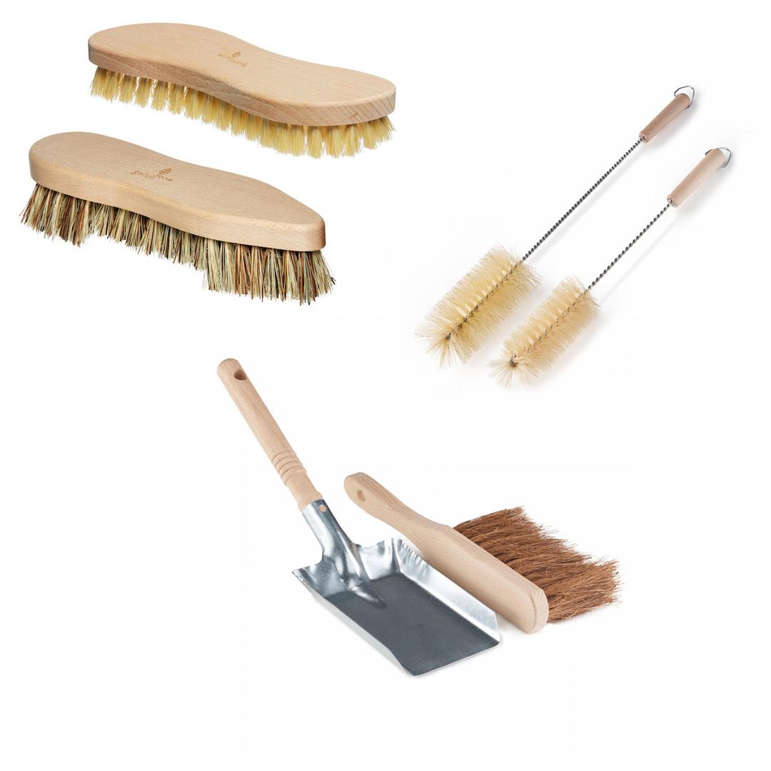 An image of our collection of eco-freindly cleaning accessories.