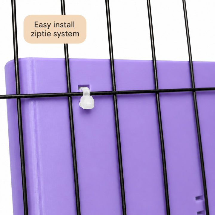 Pastel Purple guinea pig and rabbit hay rack, cage and wall mounted, 3D printed in Britain