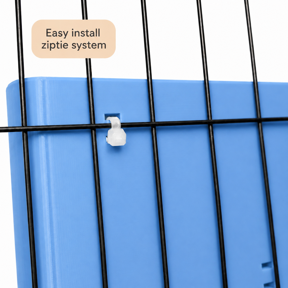 Sky Blue guinea pig and rabbit hay rack, cage and wall mounted, 3D printed in Britain