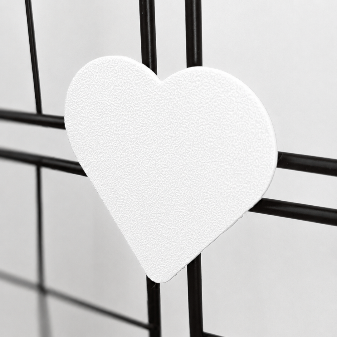 Bright White guinea pig cage connector hearts design, fits Kavee & C&C cage, made in Britain