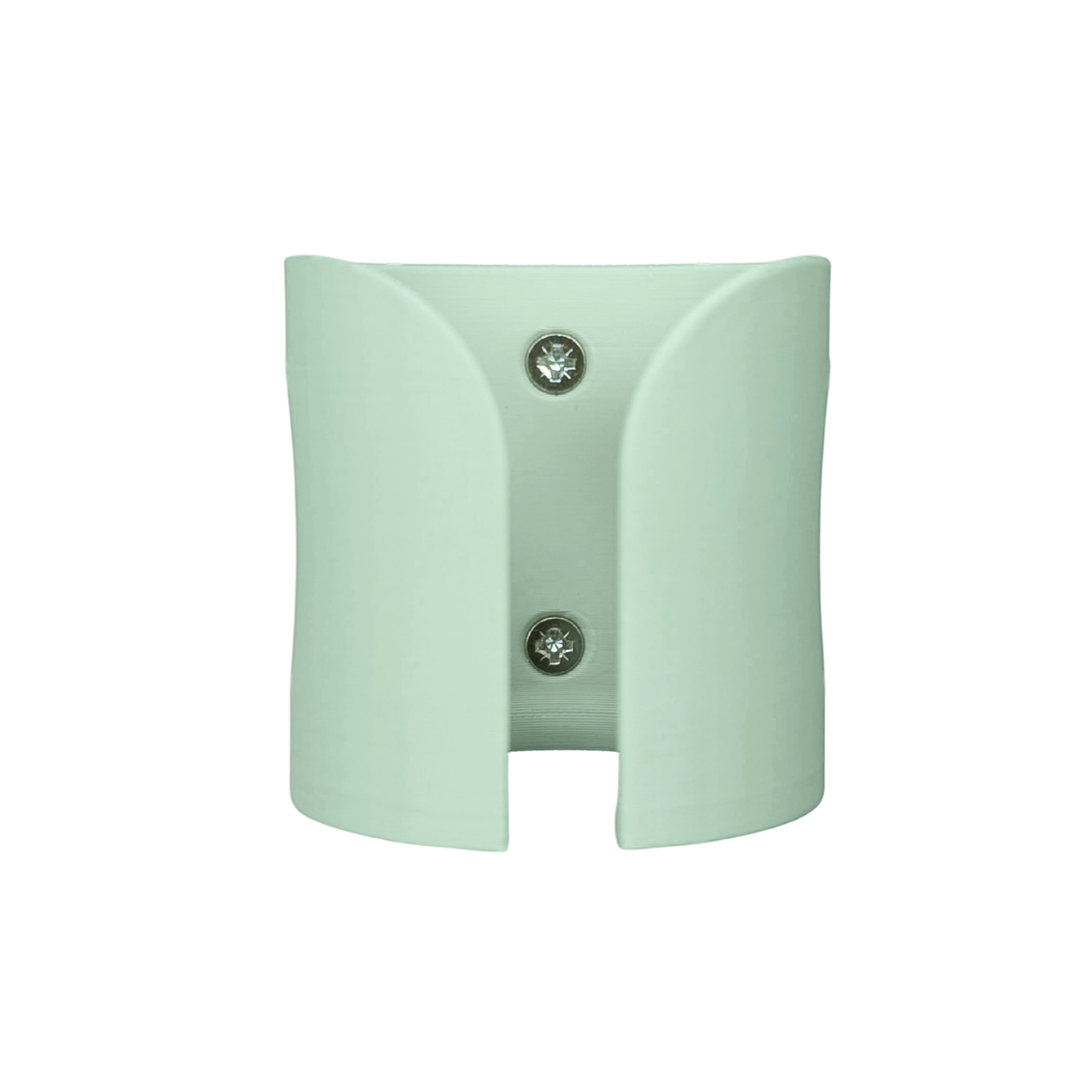 Pastel Green guinea pig water bottle holder front view, 3D printed small pet accessory, Sheffield