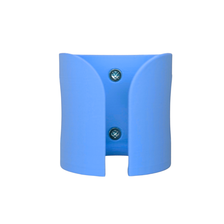 Sky Blue guinea pig water bottle holder front view, 3D printed small pet accessory