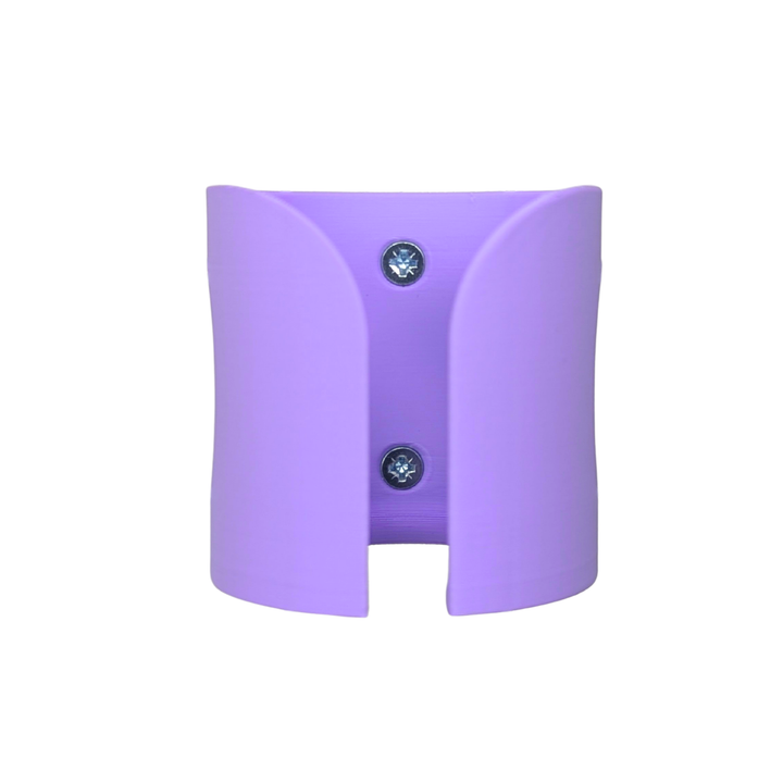 Pastel Purple guinea pig water bottle holder front view, 3D printed small pet accessory, Sheffield