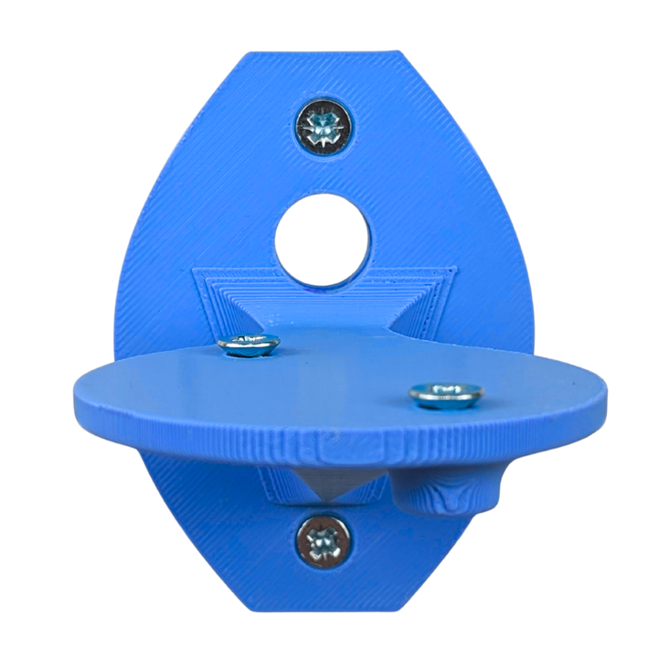 Sky Blue Tapo camera cage mount front view, 3D printed guinea pig pet camera mount UK