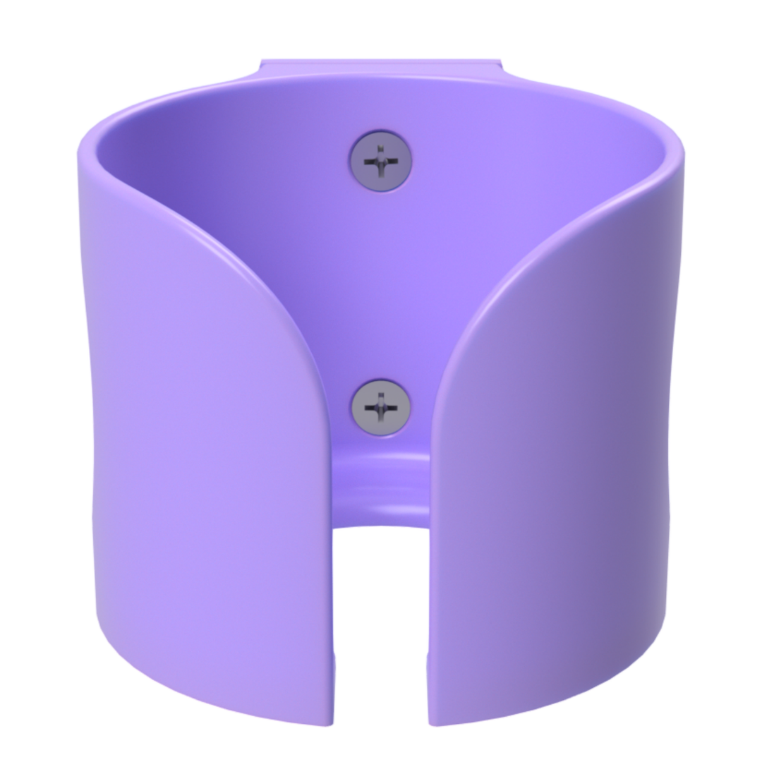 Pastel Purple guinea pig water bottle holder front render, eco PLA plastic, 3D printed Sheffield