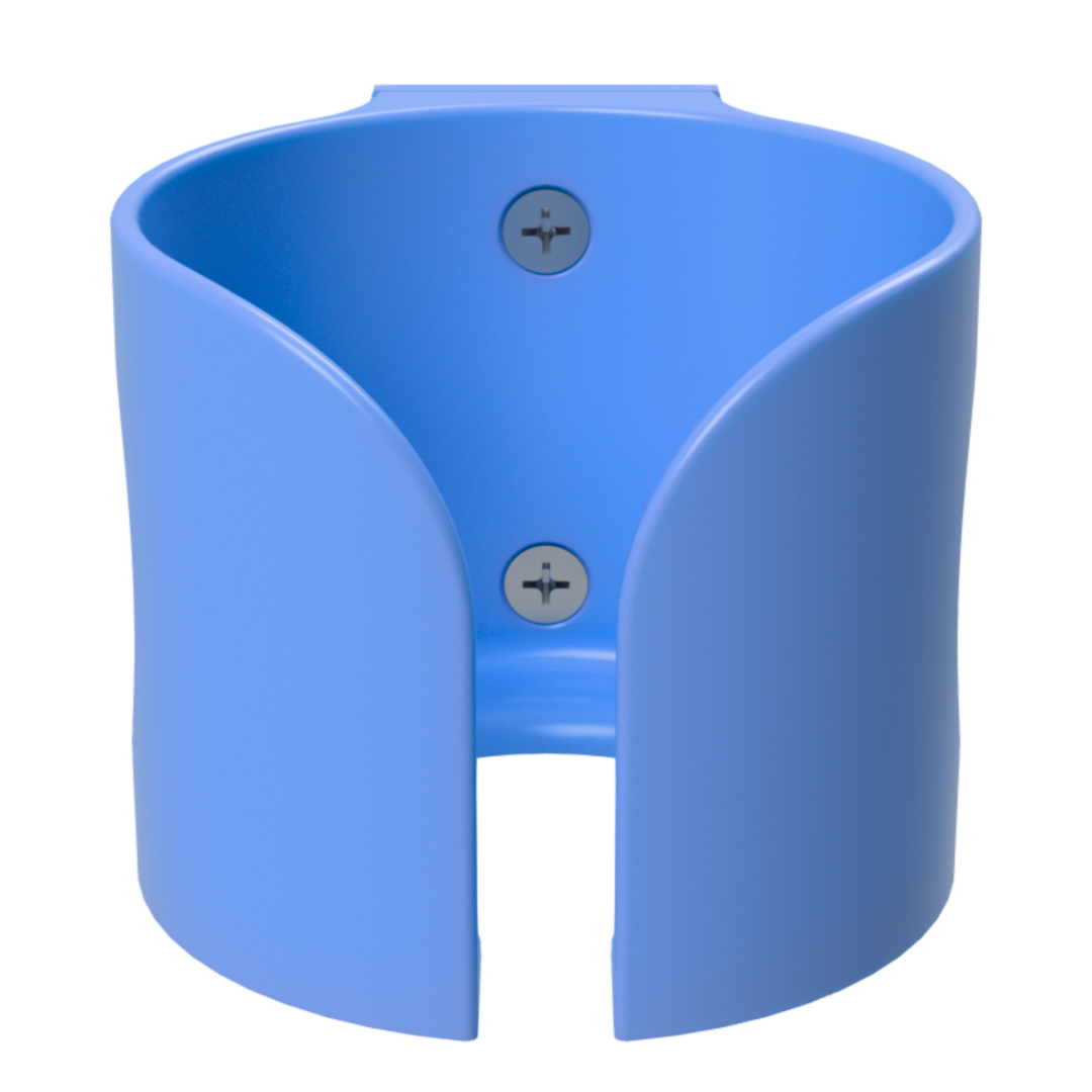 Sky Blue guinea pig water bottle holder front 3D render, eco PLA, 3D printed Sheffield
