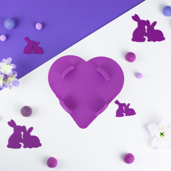 Electric Purple cage connector hearts back view, Ozzy & C&C cage compatible, eco-friendly made in Britain