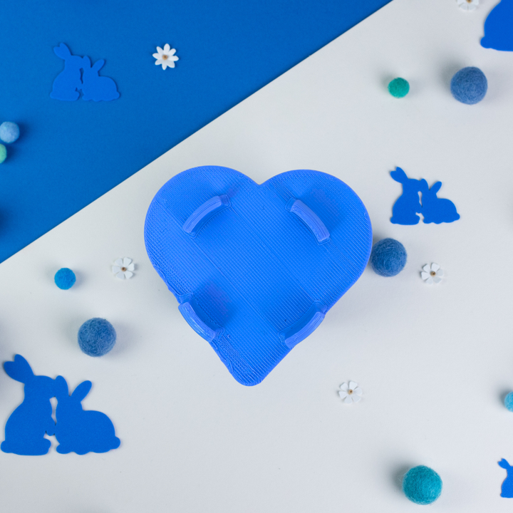 Sky Blue cage connector hearts back view, Ozzy & C&C cage compatible, eco-friendly made in Britain