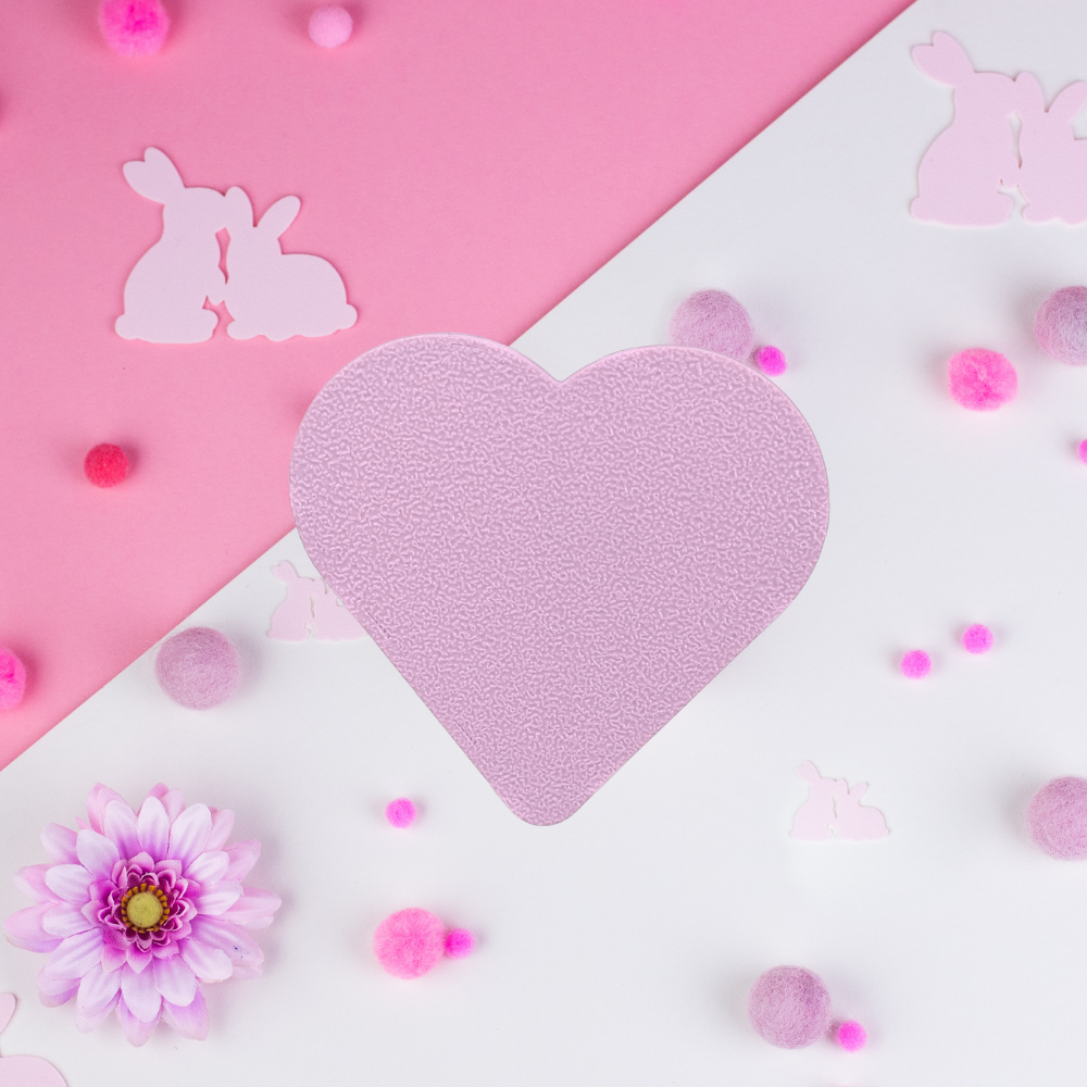 Pastel Pink cage connector hearts design front view, clips onto cage connectors, guinea pig accessories UK