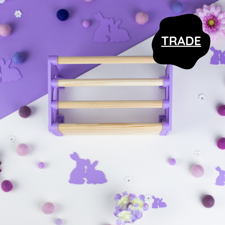 SINGLE Cage Mounted Hay Rack - Pastel Purple - TRADE