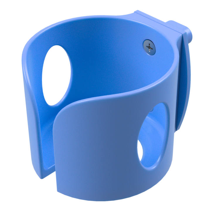 Sky Blue guinea pig water bottle holder side 3D render, small animal cage accessory